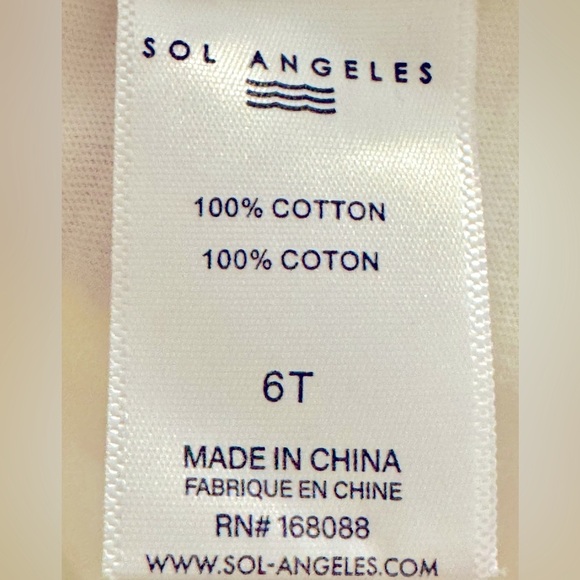 Sol Angeles Kids White T-Shirt with Red 'Smile' Print - Picture 4 of 5